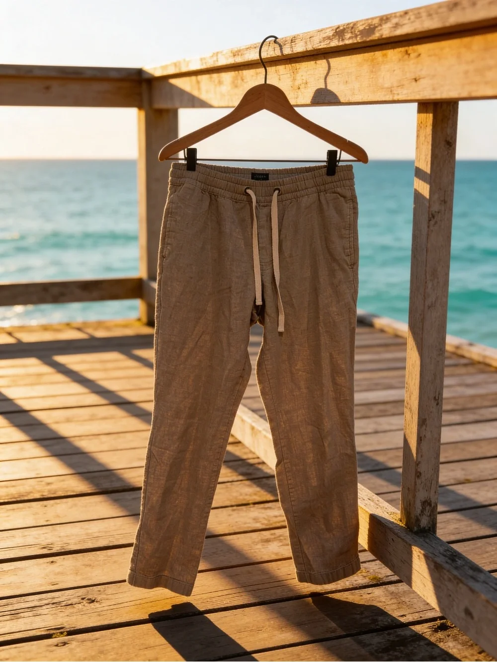 J. Crew Men's Drawstring Joggers in Tan